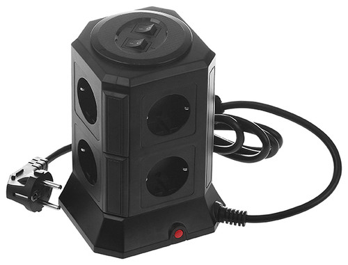 Купить Сетевой фильтр QUMO Power Tower Pro черный  1639069. Характеристики, отзывы и цены в Донецке