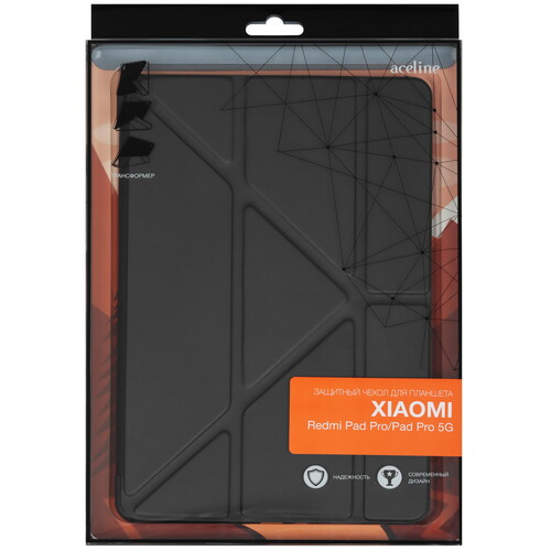 Купить Чехол-книжка Aceline Origami для Xiaomi Redmi Pad Pro/ Pad Pro 5G черный  9124317. Характеристики, отзывы и цены в Донецке