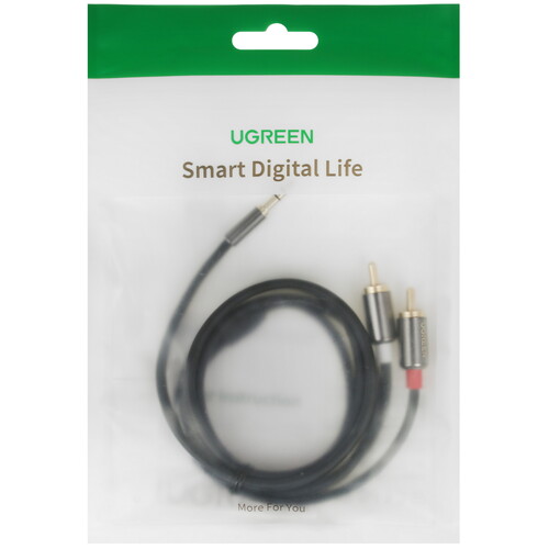 Купить Кабель   Ugreen jack 3.5 мм - 2RCA черный  5026967. Характеристики, отзывы и цены в Донецке