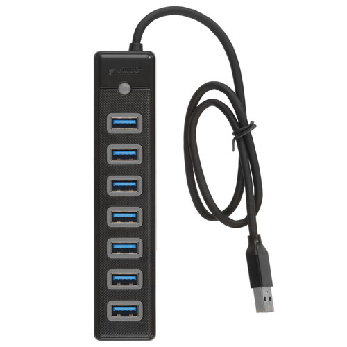 Купить USB-разветвитель ORICO PW7U-U3-05-BK-EP  5471121. Характеристики, отзывы и цены в Донецке