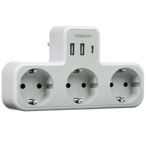Купить Сетевой фильтр Tessan TS-323-C серый  9133316. Характеристики, отзывы и цены в Донецке