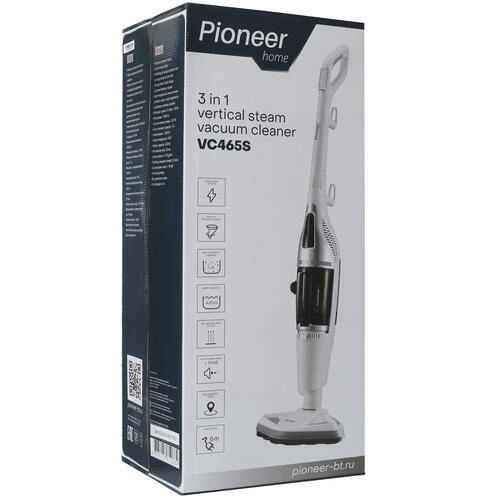 Купить Паровой пылесос вертикальный   Pioneer VC465S  белый  9908341. Характеристики, отзывы и цены в Донецке