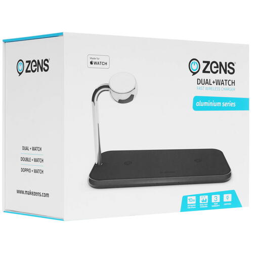 Купить Беспроводное зарядное устройство ZENS Dual+Watch черный  9927996. Характеристики, отзывы и цены в Донецке