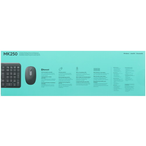 Купить Клавиатура+мышь беспроводная   Logitech MK250 Compact черный  5644263. Характеристики, отзывы и цены в Донецке
