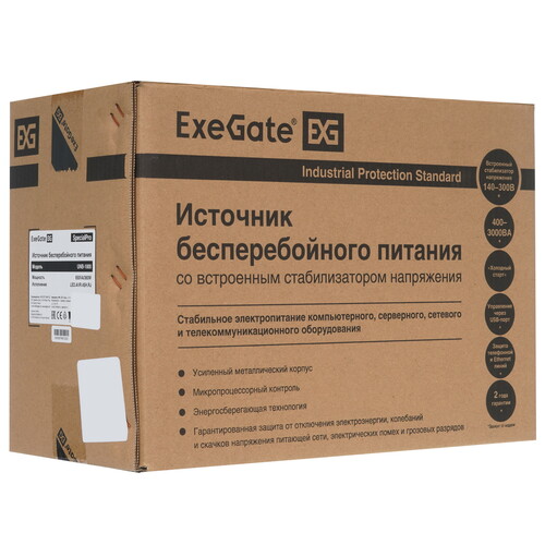 Купить ИБП ExeGate SpecialPro UNB-1000.LED.AVR.EURO.RJ  5400562. Характеристики, отзывы и цены в Донецке