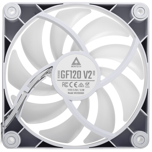 Купить Комплект реверсных вентиляторов Montech GF120R V2 ARGB  белый  5633042. Характеристики, отзывы и цены в Донецке