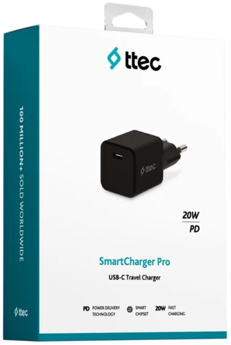 Купить Сетевое зарядное устройство TTEC SmartCharger Pro 20W PD черный  9140738. Характеристики, отзывы и цены в Донецке