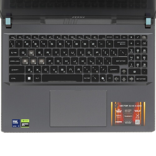 Купить 16" Ноутбук MSI Vector 16 HX AI A2XWHG-623XRU серый  5635239. Характеристики, отзывы и цены в Донецке