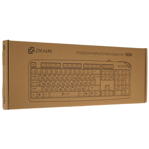 Купить Клавиатура  проводная Oklick 180M USB  4787883. Характеристики, отзывы и цены в Донецке