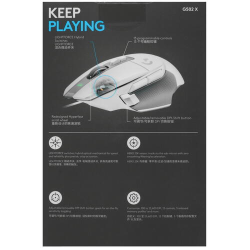 Купить Мышь проводная Logitech G502 X  5405344. Характеристики, отзывы и цены в Донецке