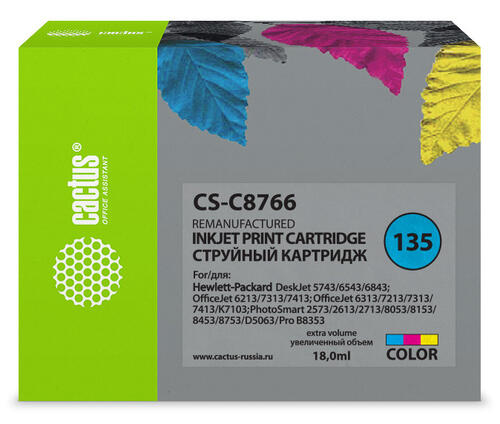 Купить Картридж Cactus CS-C8766 многоцветный  7942616. Характеристики, отзывы и цены в Донецке