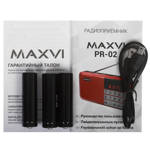 Купить Радиоприемник Maxvi PR-02 черный  9080936. Характеристики, отзывы и цены в Донецке