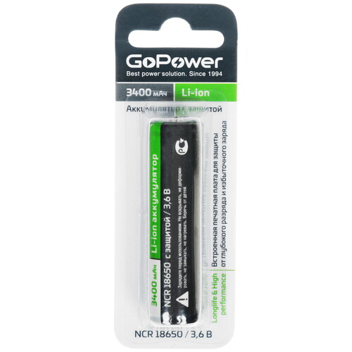 Купить Аккумулятор GoPower 00-00015350 3400 мА*ч  5617131. Характеристики, отзывы и цены в Донецке