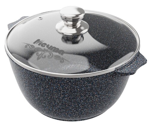 Купить Кастрюля Мечта Гранит 43803 3 л 22 см синий  9149188. Характеристики, отзывы и цены в Донецке