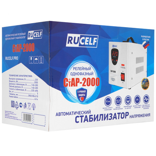 Купить Стабилизатор напряжения RUCELF СтАР-2000  1025956. Характеристики, отзывы и цены в Донецке