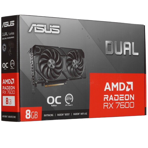 Купить Видеокарта ASUS AMD Radeon RX 7600 DUAL EVO OC Edition  5624323. Характеристики, отзывы и цены в Донецке