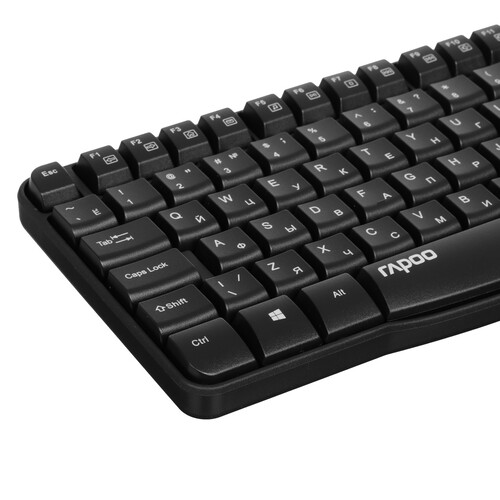 Купить Клавиатура+мышь беспроводная   RAPOO X1800S черный  9126363. Характеристики, отзывы и цены в Донецке