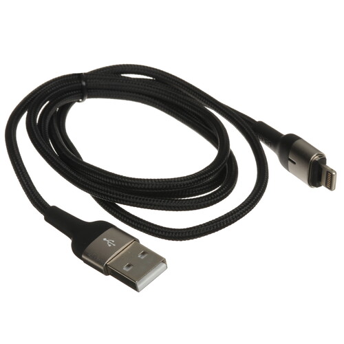 Купить Кабель круглый USAMS Lightning 8-pin - USB 2.0 Type-A серый 1 м  5480385. Характеристики, отзывы и цены в Донецке