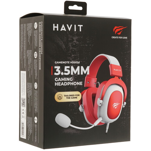 Купить Проводные наушники HAVIT H2002d красный 2021  9271132. Характеристики, отзывы и цены в Донецке