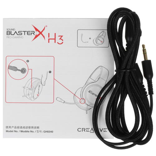 Купить Проводные наушники Creative Sound BlasterX H3 черный 2016  5445934. Характеристики, отзывы и цены в Донецке