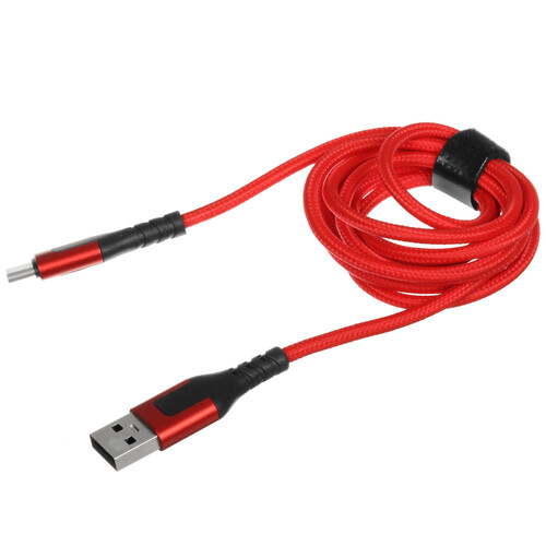 Купить Кабель круглый BY USB Type-C - USB 2.0 Type-A красный 1.5 м  5482152. Характеристики, отзывы и цены в Донецке