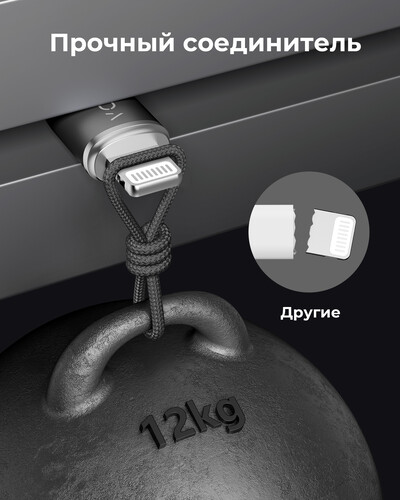 Купить Кабель круглый VOLTME Lightning 8-pin - USB 2.0 Type-A черный 1.2 м  9210956. Характеристики, отзывы и цены в Донецке