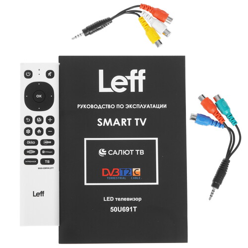 Купить 49.5" (126 см) Телевизор Leff 50U691T белый  9229065. Характеристики, отзывы и цены в Донецке