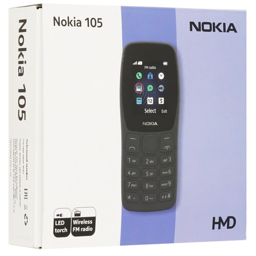 Купить Сотовый телефон Nokia 105 DS (2022) черный  9233730. Характеристики, отзывы и цены в Донецке