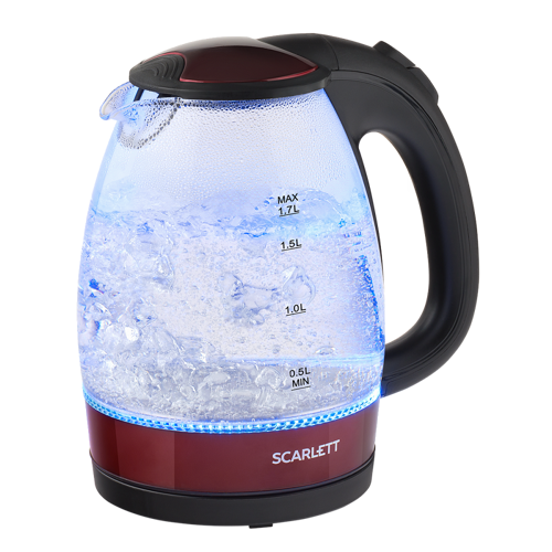 Купить Электрочайник Scarlett SC-EK27G92 красный  4834446. Характеристики, отзывы и цены в Донецке