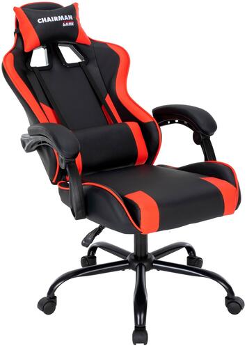 Купить Кресло игровое CHAIRMAN CH41 красный  9085899. Характеристики, отзывы и цены в Донецке