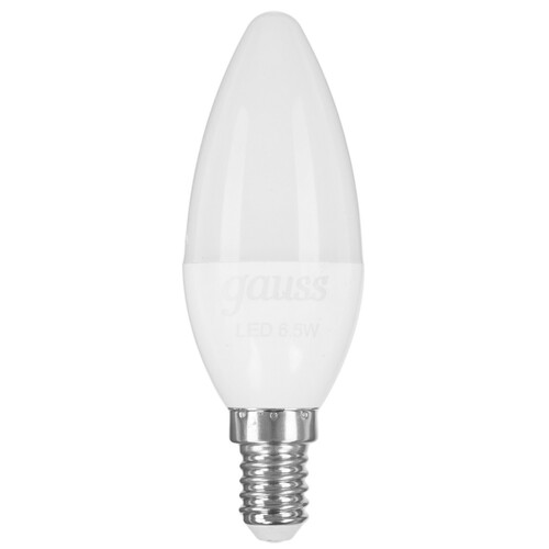 Купить Лампа светодиодная Gauss Свеча 6.5W 550lm 6500К E14 LED 1/10/100  9109646. Характеристики, отзывы и цены в Донецке