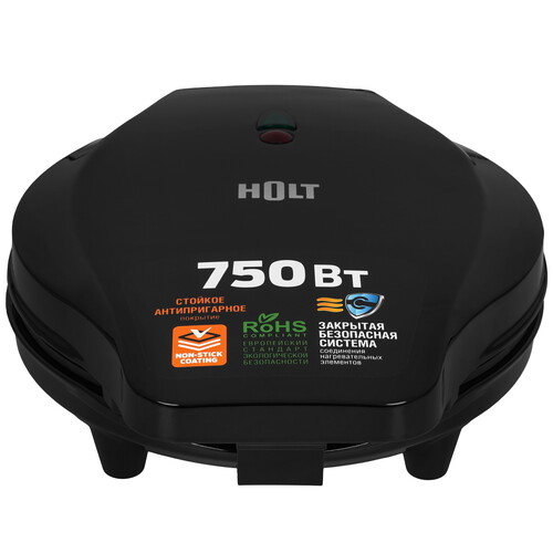Купить Вафельница Holt HT-WM-001 черный  9283356. Характеристики, отзывы и цены в Донецке