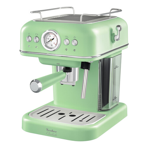 Купить Кофеварка рожковая Tesler ECM-245 GREEN зеленый  9130744. Характеристики, отзывы и цены в Донецке