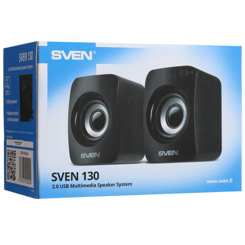 Купить Колонки SVEN 130 черный  4876387. Характеристики, отзывы и цены в Донецке
