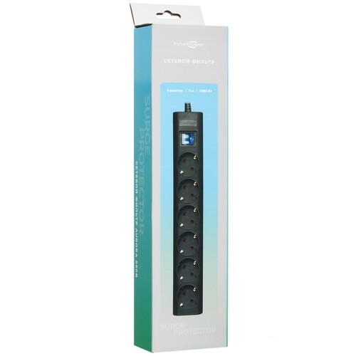 Купить Сетевой фильтр FinePower Aurora 650B черный  5434374. Характеристики, отзывы и цены в Донецке