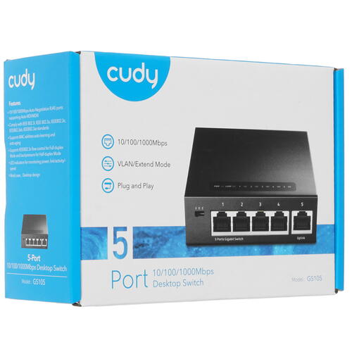 Купить Коммутатор Cudy GS105  9046075. Характеристики, отзывы и цены в Донецке