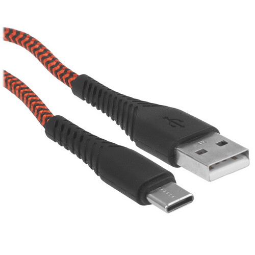 Купить Кабель круглый BoraSCO USB Type-C - USB 2.0 Type-A красный 1 м  5614073. Характеристики, отзывы и цены в Донецке