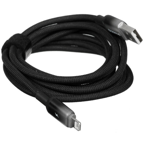 Купить Кабель круглый Baseus Lightning 8-pin - USB 2.0 Type-A черный 2 м  5627581. Характеристики, отзывы и цены в Донецке