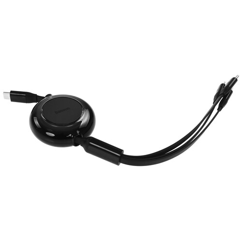 Купить Кабель автосмотка Baseus Lightning 8-pin, micro USB, USB Type-C - USB Type-C черный 1.1 м  9163662. Характеристики, отзывы и цены в Донецке
