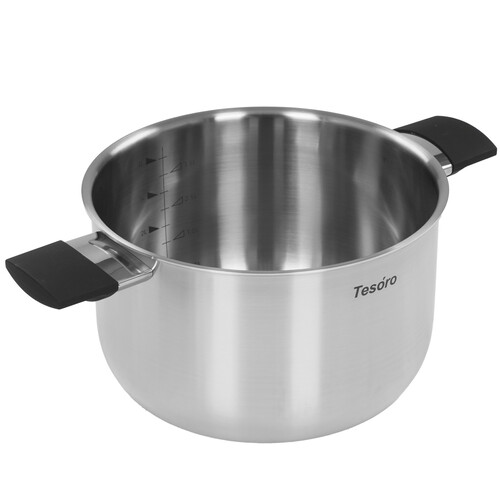 Купить Кастрюля Tesoro Modica КС548 4.8 л 22 см серебристый  9165243. Характеристики, отзывы и цены в Донецке