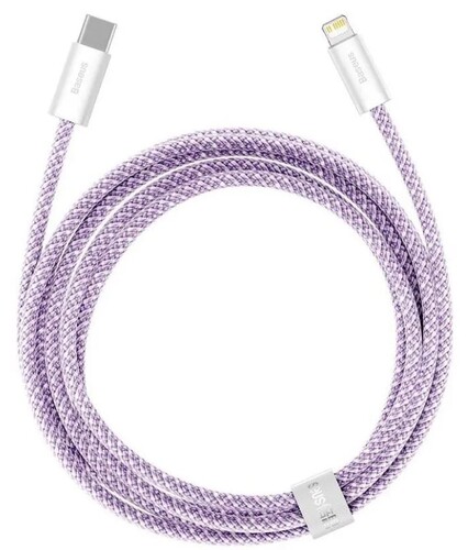 Купить Кабель круглый Baseus Lightning 8-pin - USB Type-C фиолетовый 2 м  9260666. Характеристики, отзывы и цены в Донецке