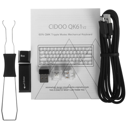 Купить Клавиатура  проводная + беспроводная Cidoo QK61 V2  9316203. Характеристики, отзывы и цены в Донецке