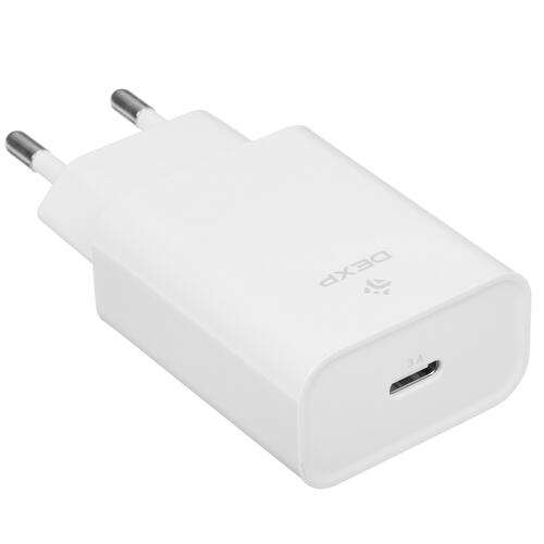 Купить Сетевое зарядное устройство DEXP IET25CD белый  5402361. Характеристики, отзывы и цены в Донецке