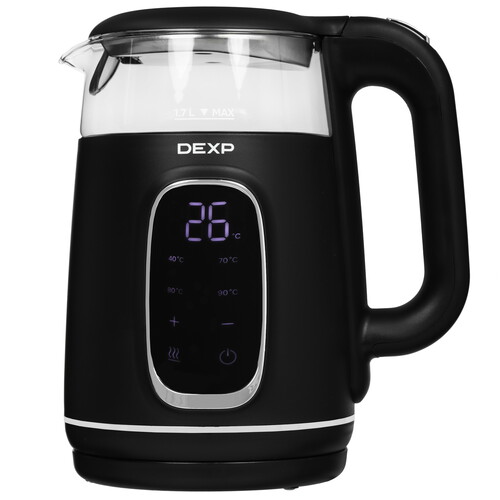 Купить Электрочайник DEXP DK-2200D черный  9208050. Характеристики, отзывы и цены в Донецке