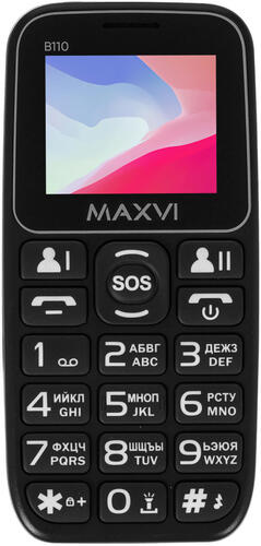 Купить Сотовый телефон Maxvi B110 черный  9064650. Характеристики, отзывы и цены в Донецке