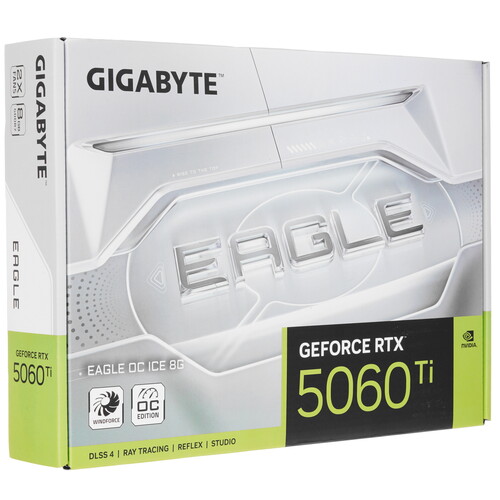 Купить Видеокарта GIGABYTE GeForce RTX 5060 Ti EAGLE ICE OC  5624844. Характеристики, отзывы и цены в Донецке
