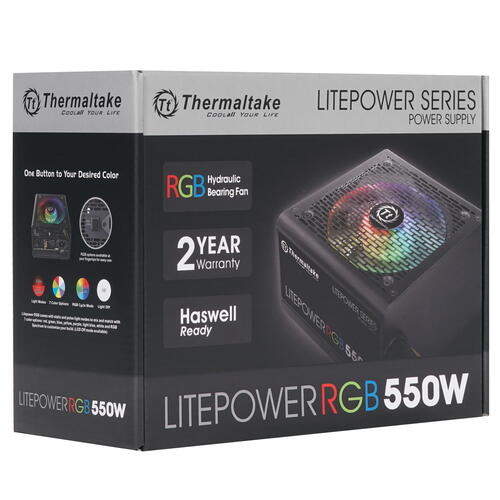Купить Блок питания Thermaltake Litepower RGB 550W  1341206. Характеристики, отзывы и цены в Донецке