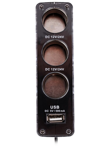 Купить Разветвитель автоприкуривателя AIRLINE ASP-3U-07  6720883. Характеристики, отзывы и цены в Донецке