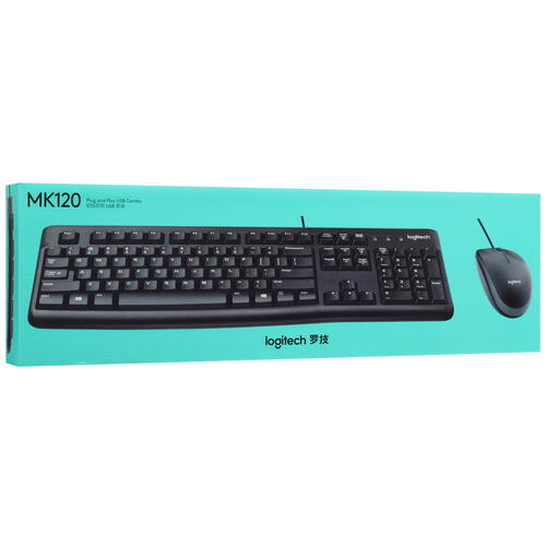 Купить Клавиатура+мышь  проводная  Logitech Desktop MK120 черный  5074589. Характеристики, отзывы и цены в Донецке