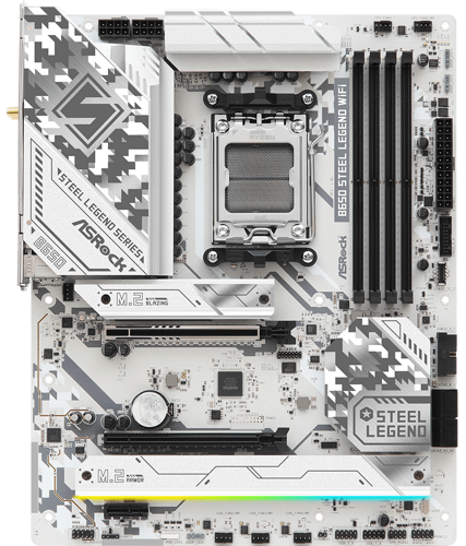 Купить Материнская плата ASRock B650 Steel Legend WiFi  5449691. Характеристики, отзывы и цены в Донецке